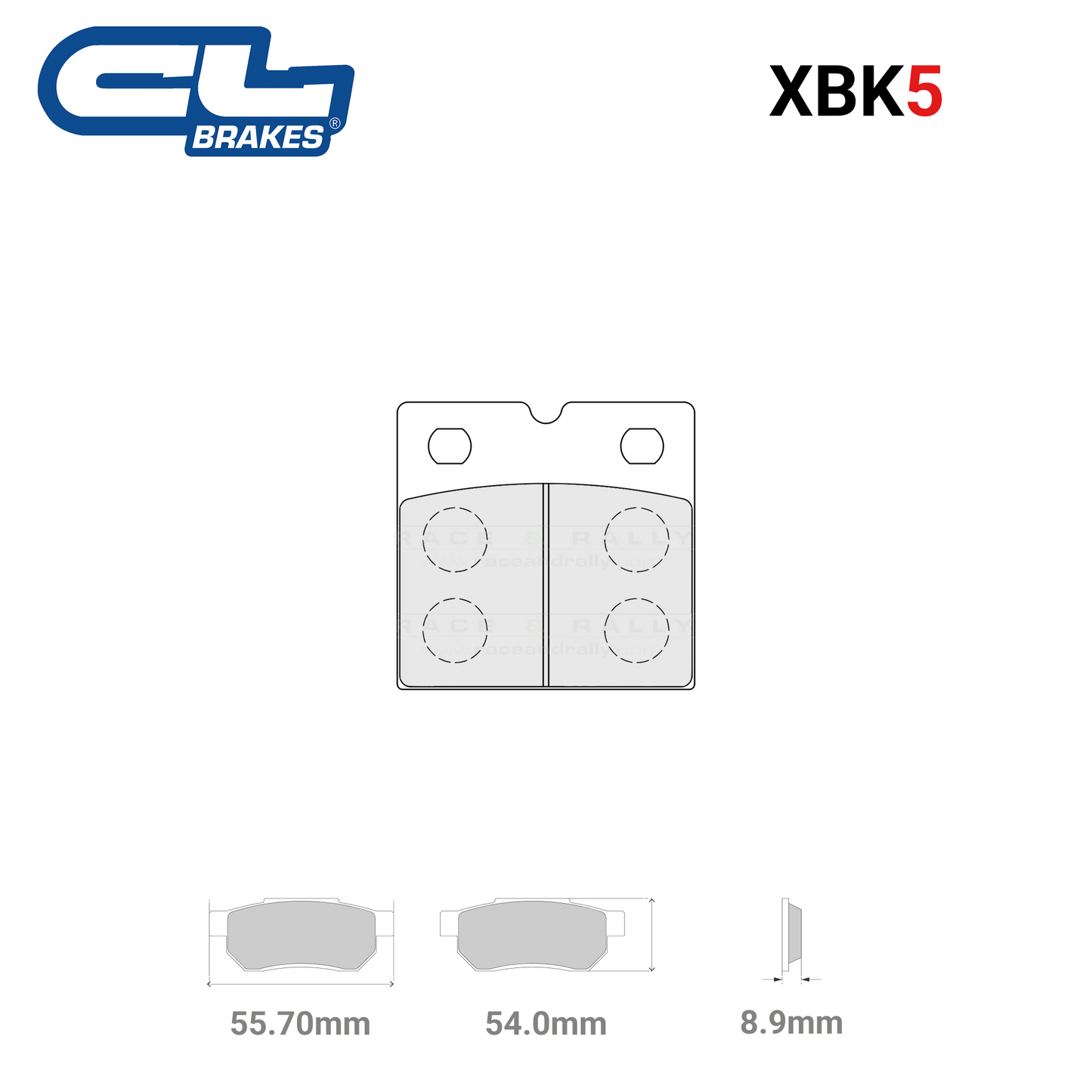 2332 - XBK5 Brake Pads - Race and Rally
