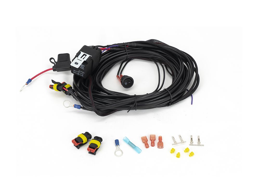 Two-Lamp Wiring Kit - Long (2-Pin, Superseal, 12V) - Race and Rally