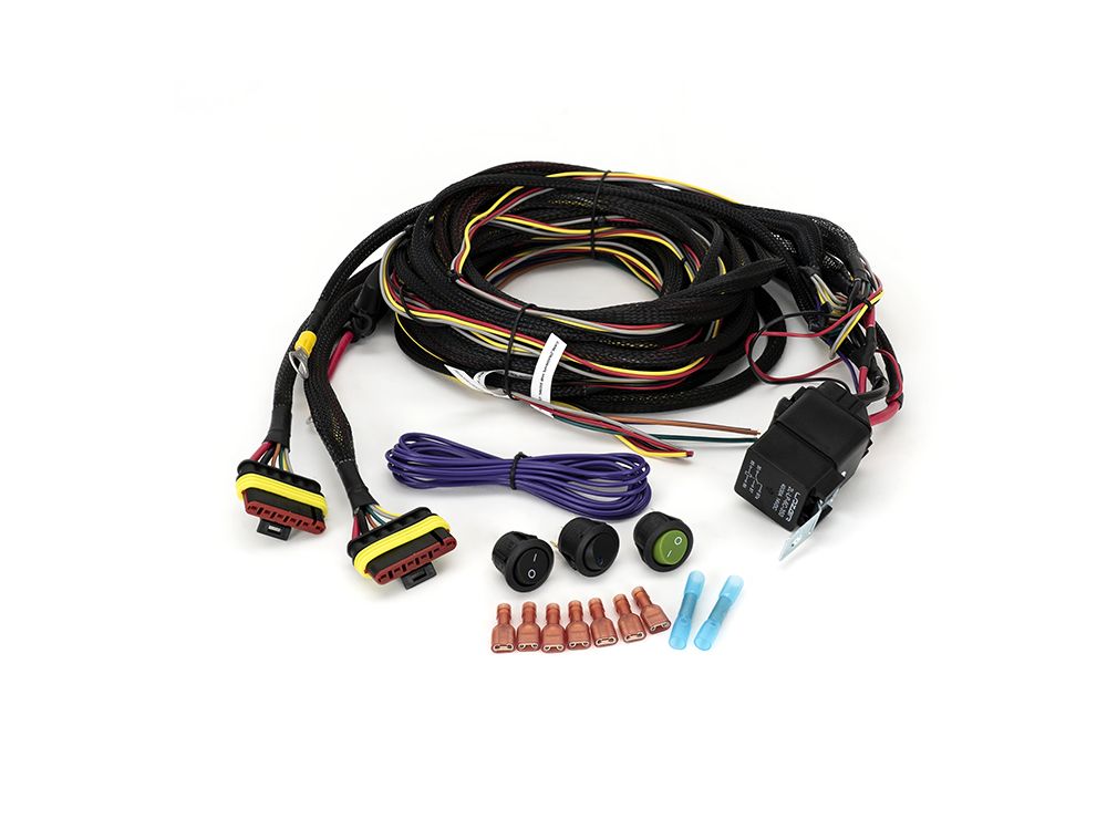 Two-Lamp Wiring Kit - Long (6-Pin, Superseal, 12V) - Race and Rally