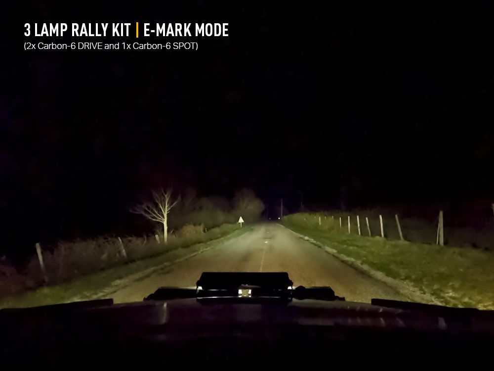 Universal Rally Kit - 3 Lamp - Carbon-6 (Copy) - Race and Rally