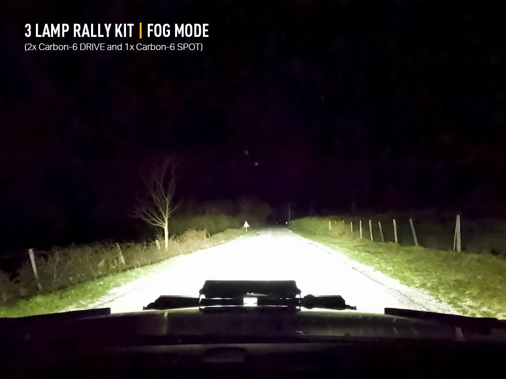 Universal Rally Kit - 3 Lamp - Carbon-6 (Copy) - Race and Rally