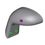 Left rear view mirror body