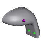 Right rear view mirror body