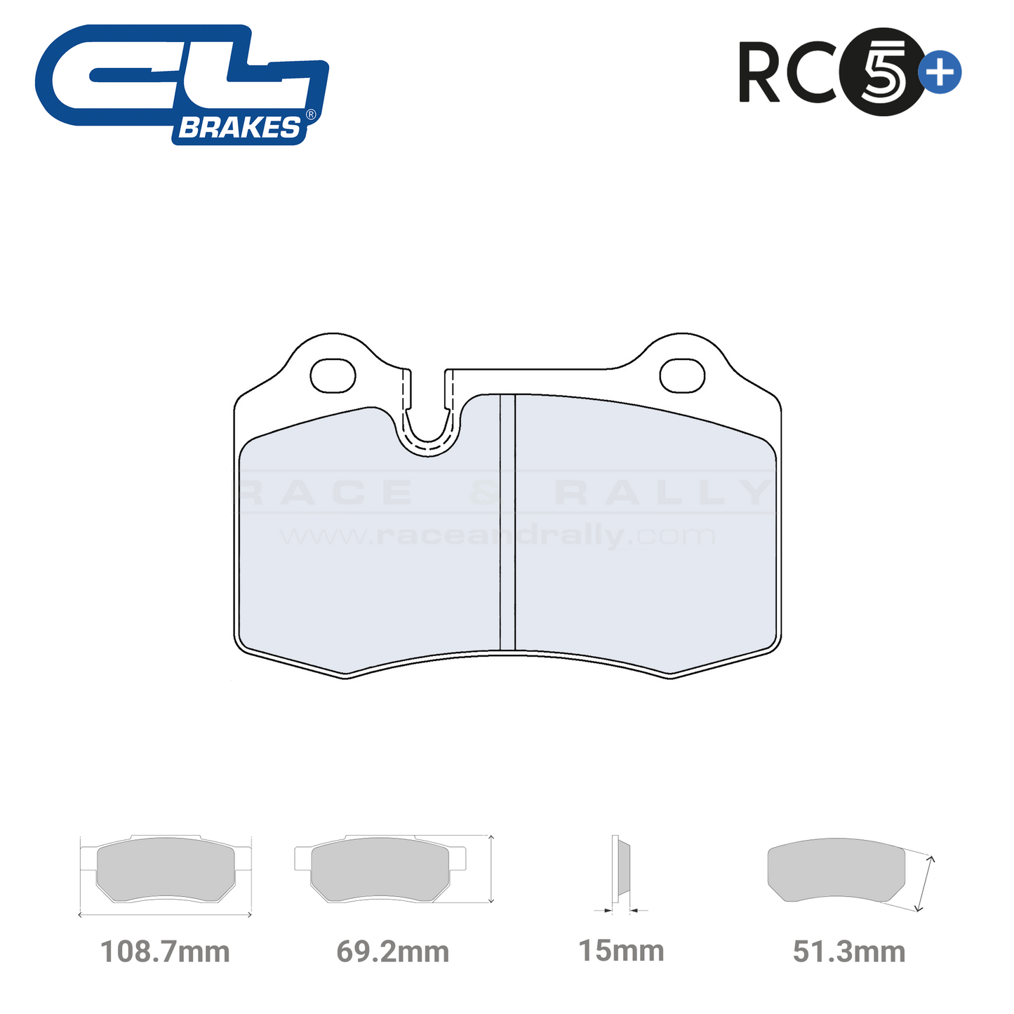 4022 T15 - RC5+ Brake Pads