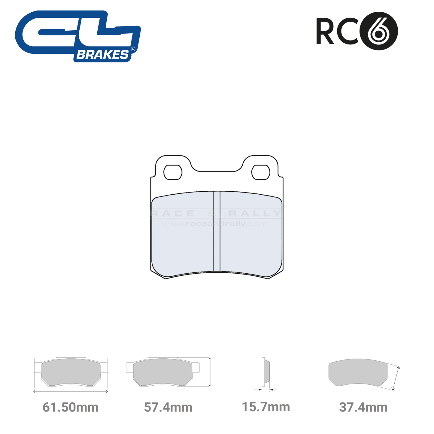 4037 - RC6 Brake Pads