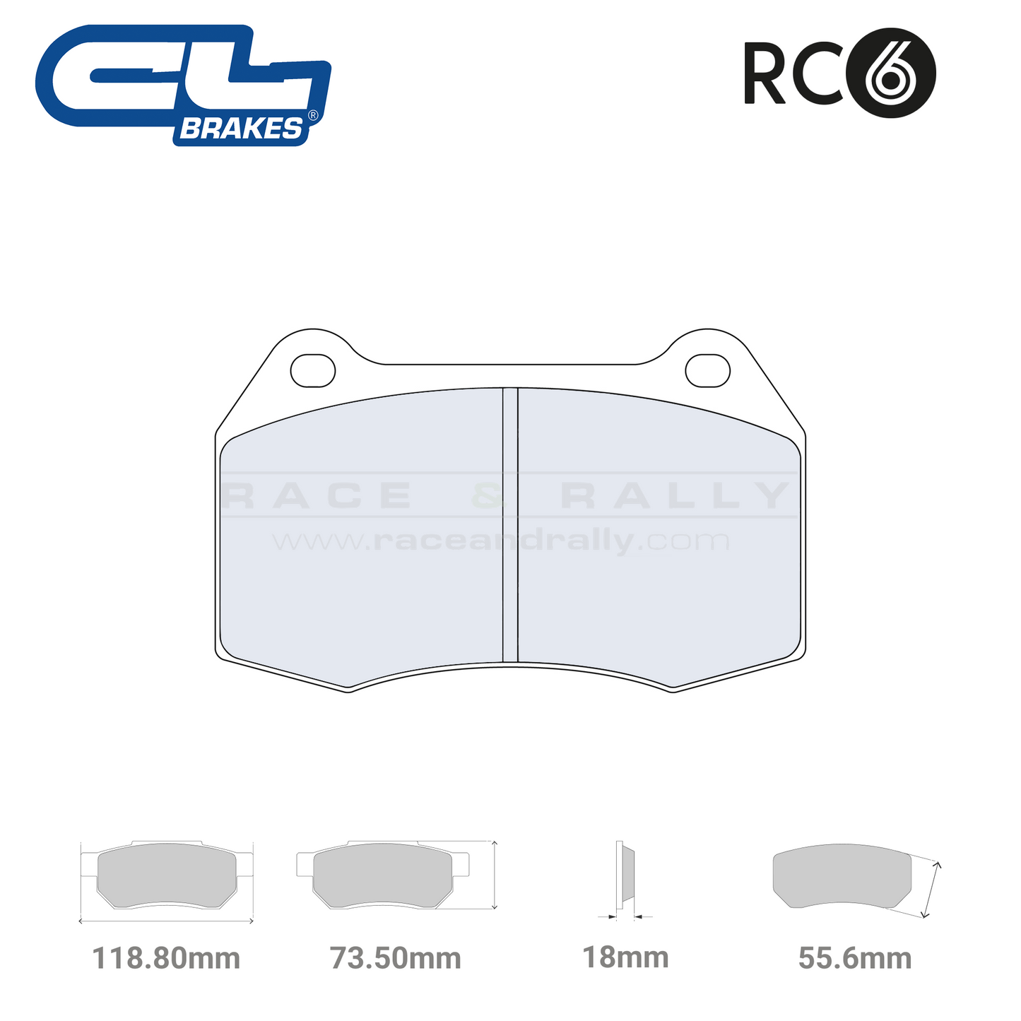 4061 T16 - RC6 Brake Pads
