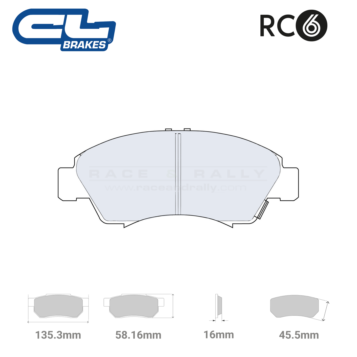 4077 - RC6 Brake Pads