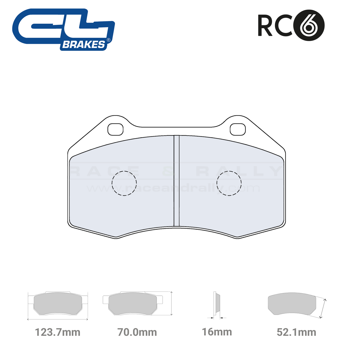 4098 - RC6 Brake Pads