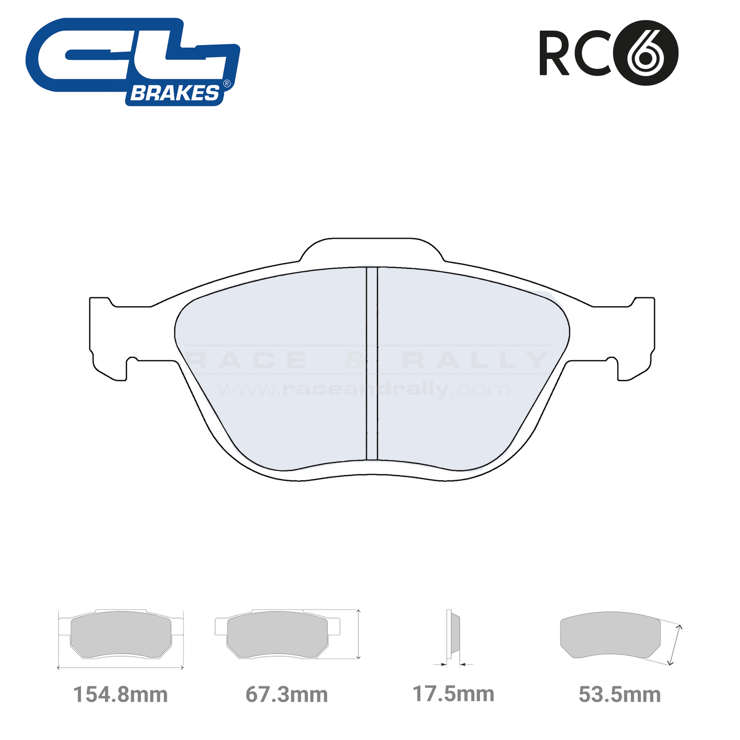4121 - RC6 Brake Pads