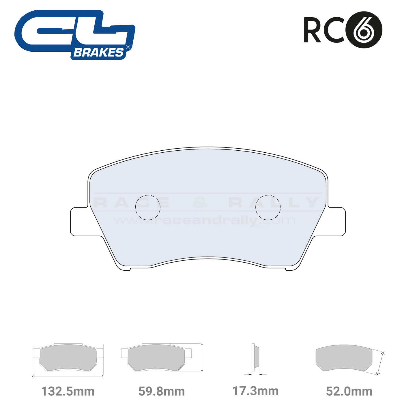 4213 - RC6 Brake Pads - Race and Rally