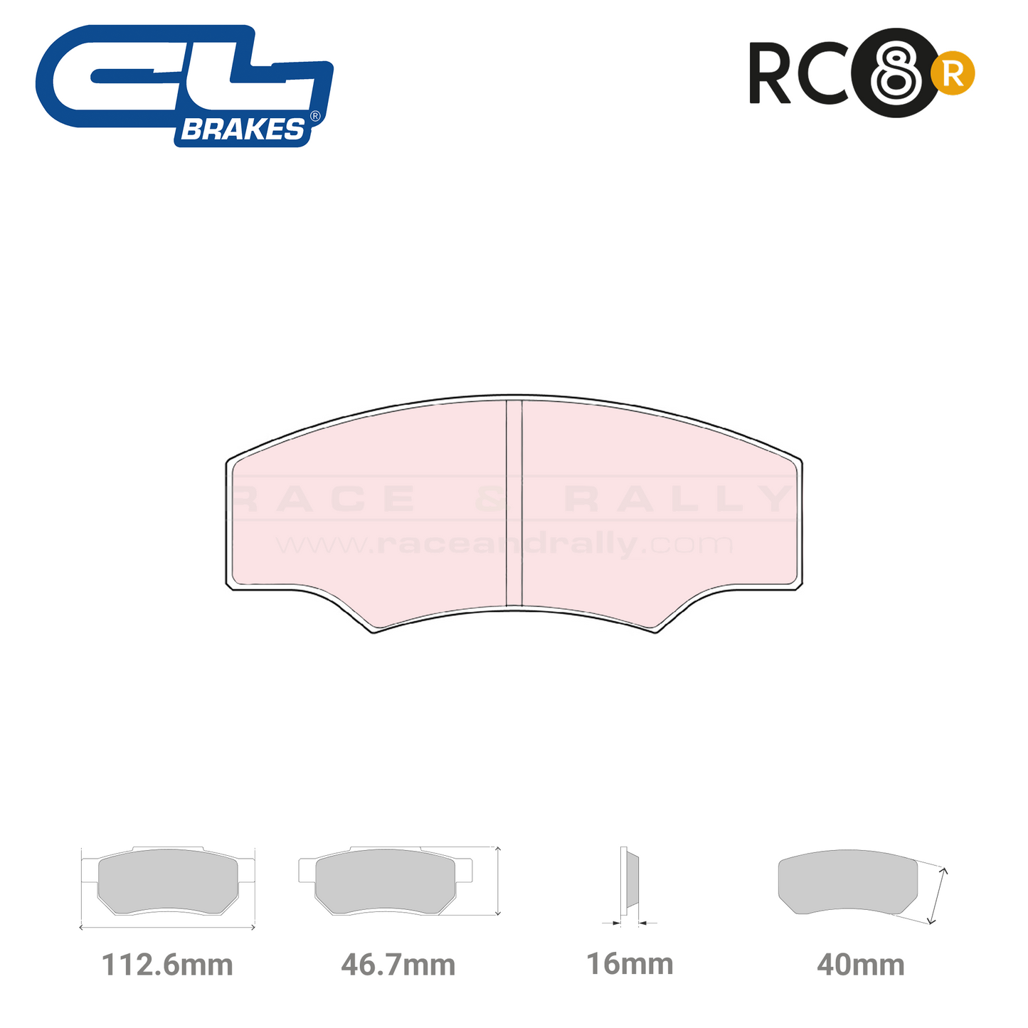 5003 W40 T16 - RC8-R Brake Pads