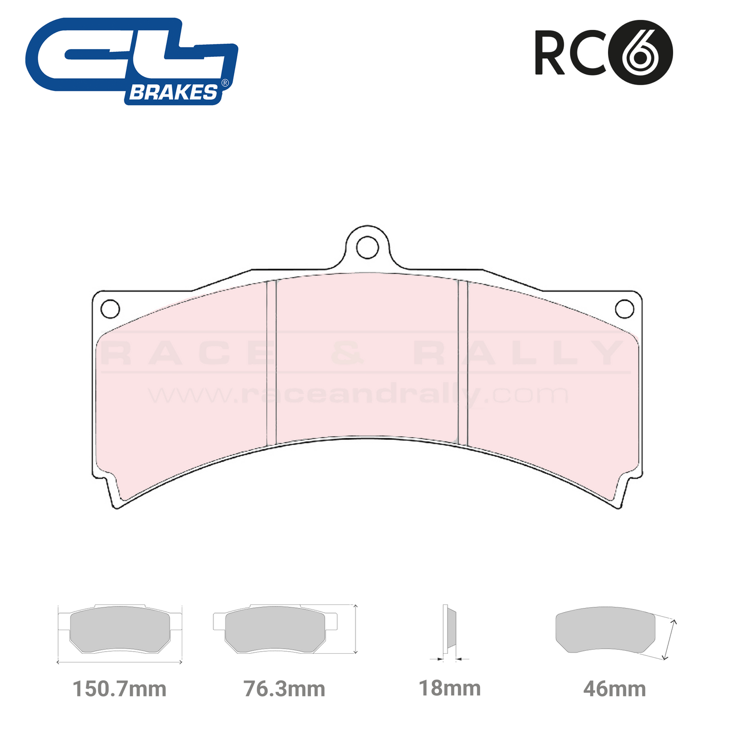 5009 W46 T18 - RC6 Brale Pads