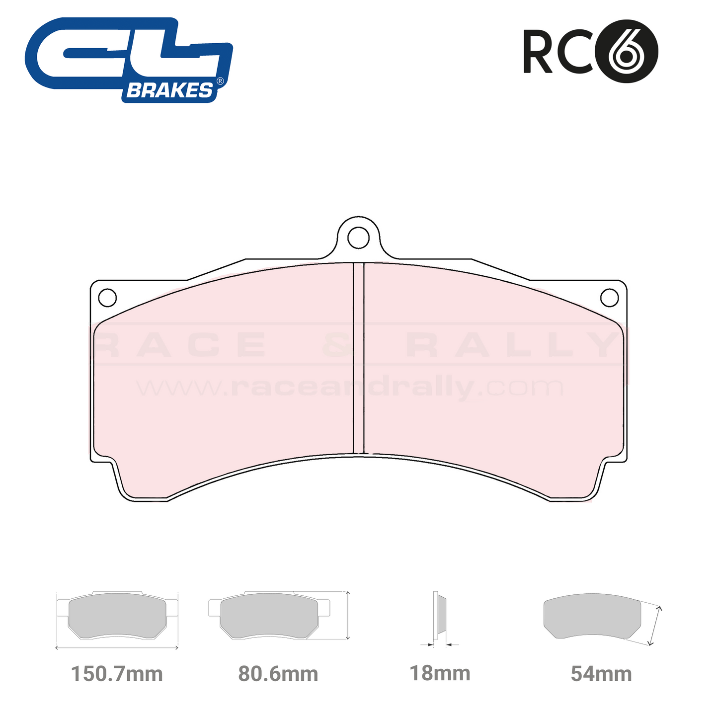 5009 W54 T18 - RC6 Brake Pads