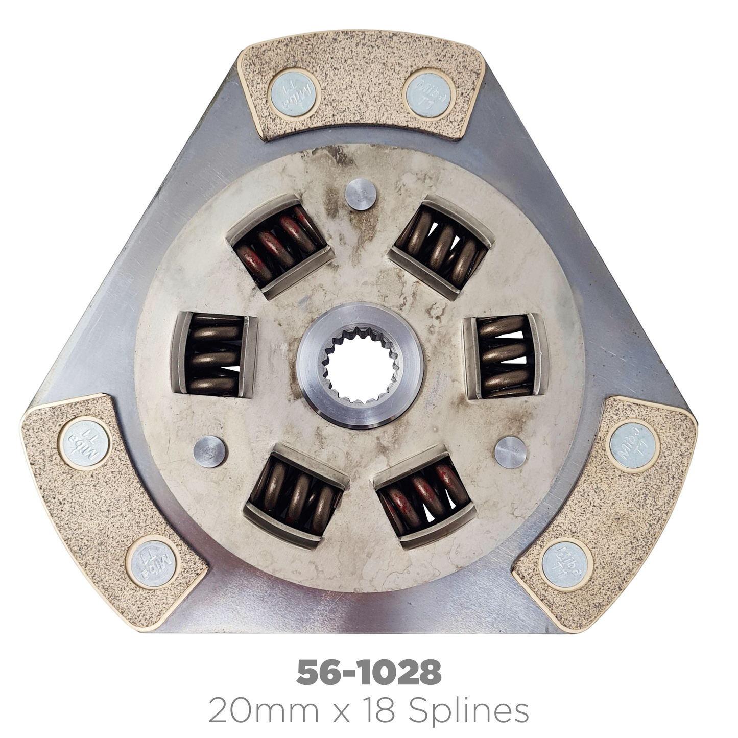 56-1000 - 3 Paddle Riveted Sprung Centre Cerametallic Clutch (Ø184mm x 7.20mm)