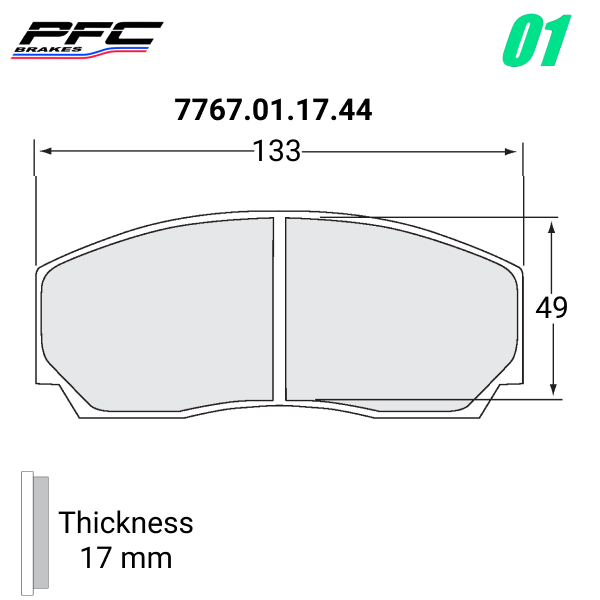 7767 Brake Pads - Race and Rally