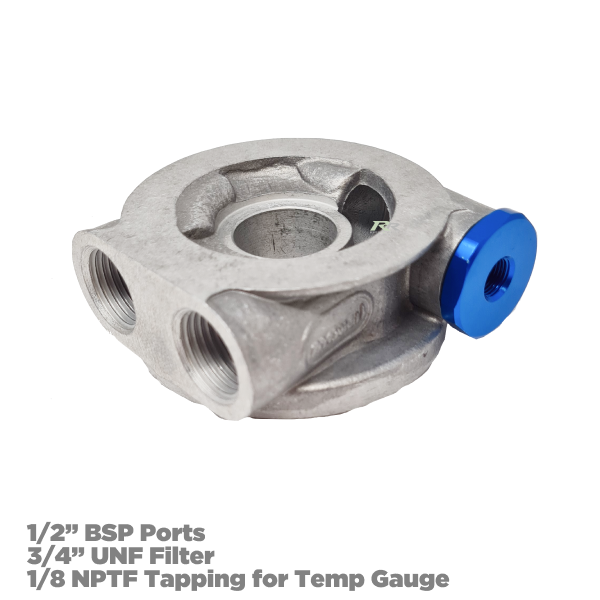 Sandwhich Plate with 1/8 NPT Temperature Gauge Port - Race and Rally