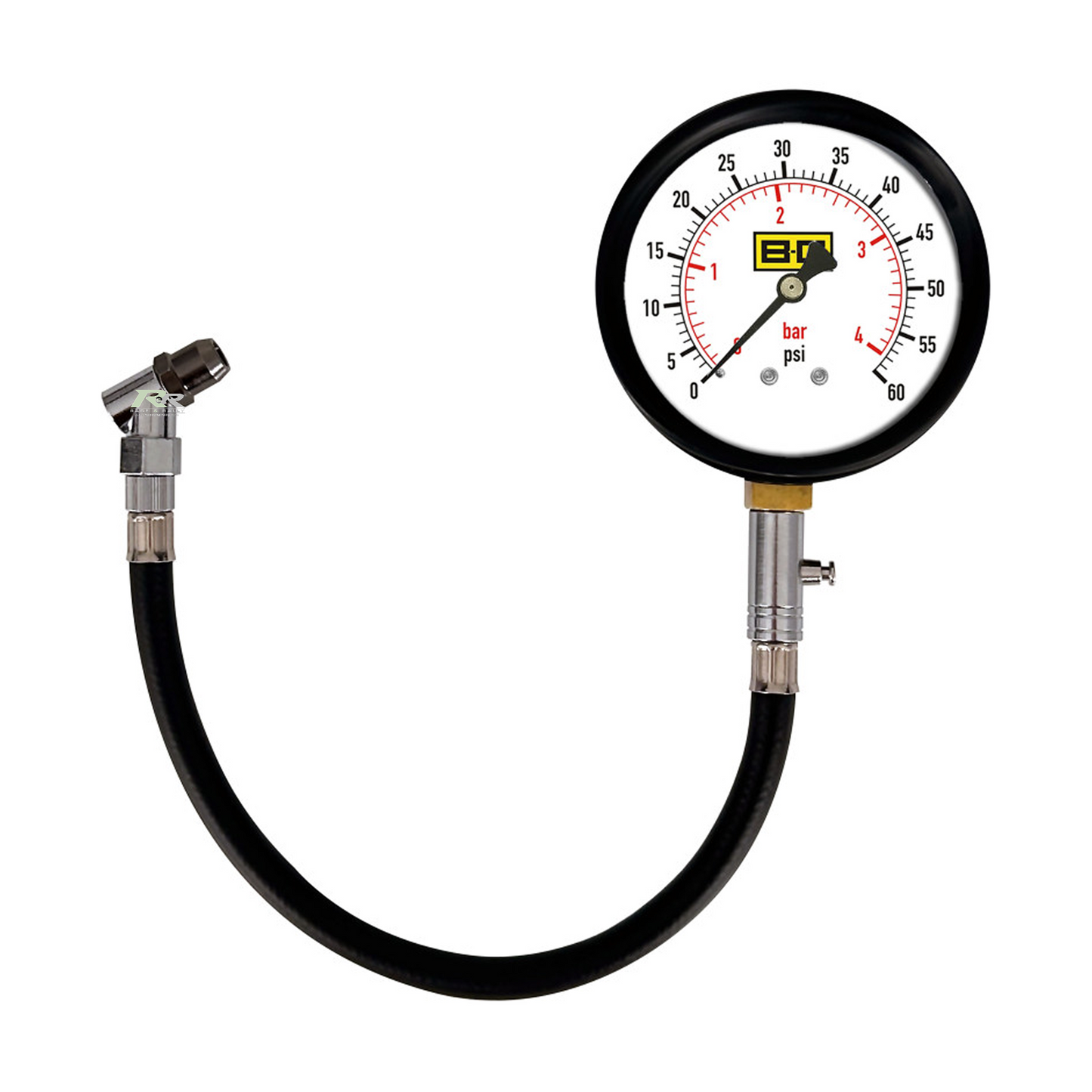 B-G Racing - 4.0" Tyre Pressure Gauge - 0-60 PSI / 0-4 BAR - Race and Rally