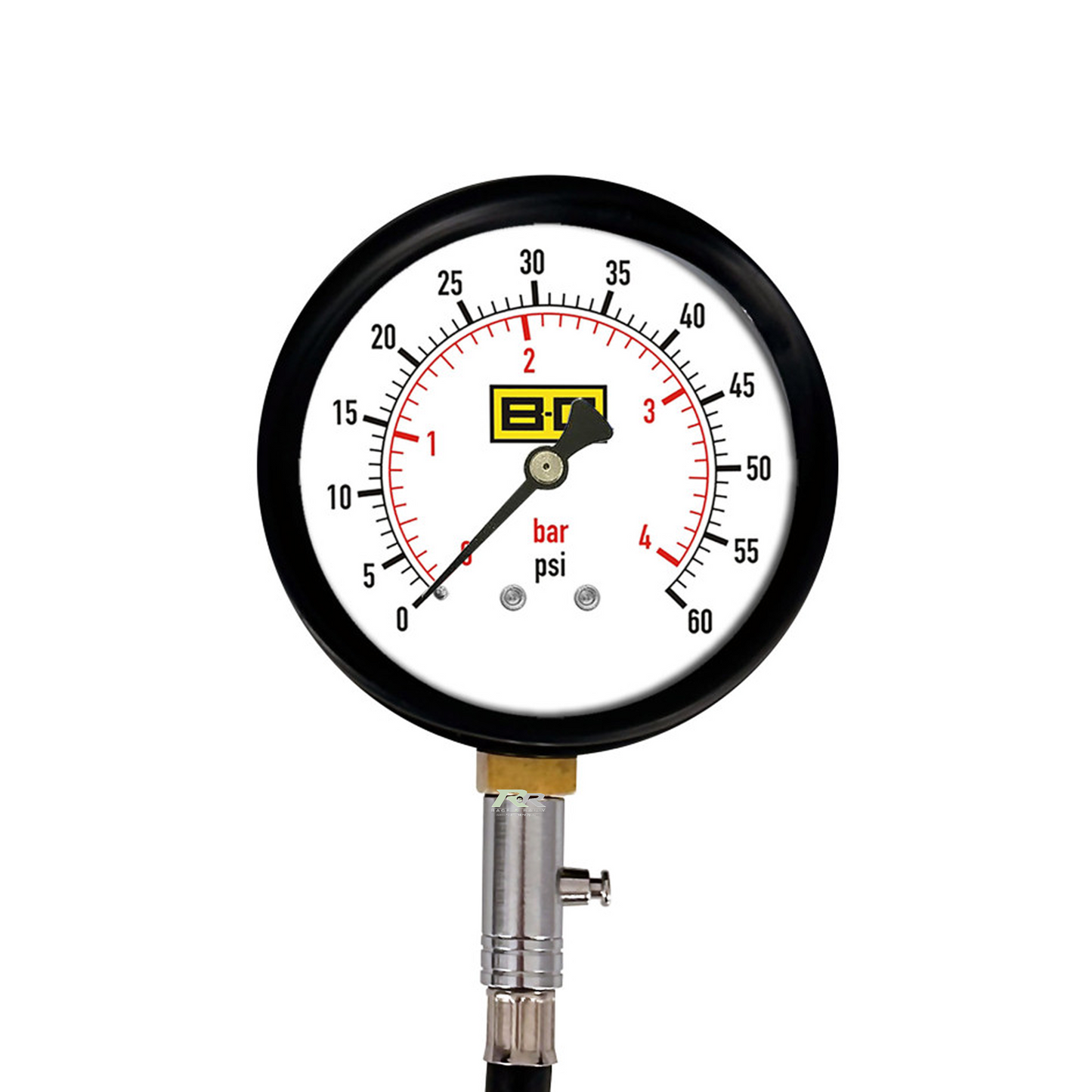 B-G Racing - 4.0" Tyre Pressure Gauge - 0-60 PSI / 0-4 BAR - Race and Rally
