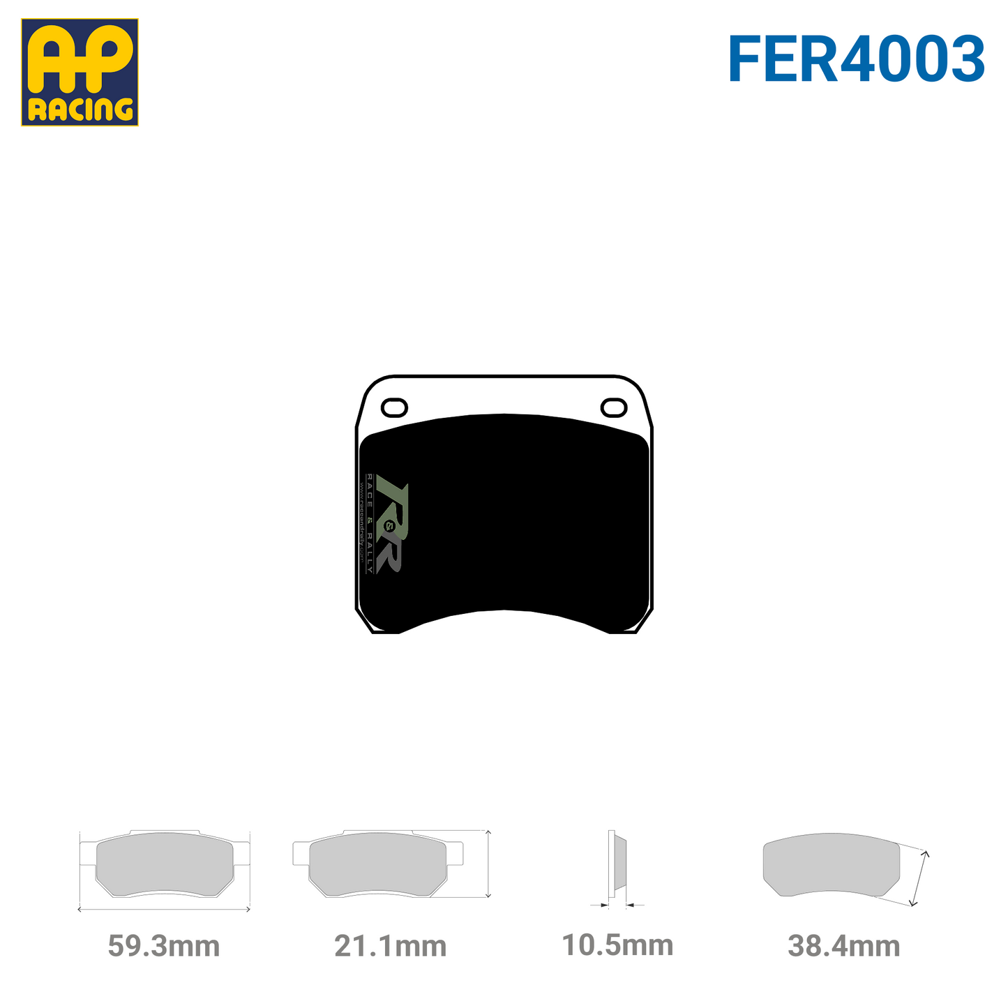 CP2195D38 Brake Pad Set - (C) FER4003 Compound