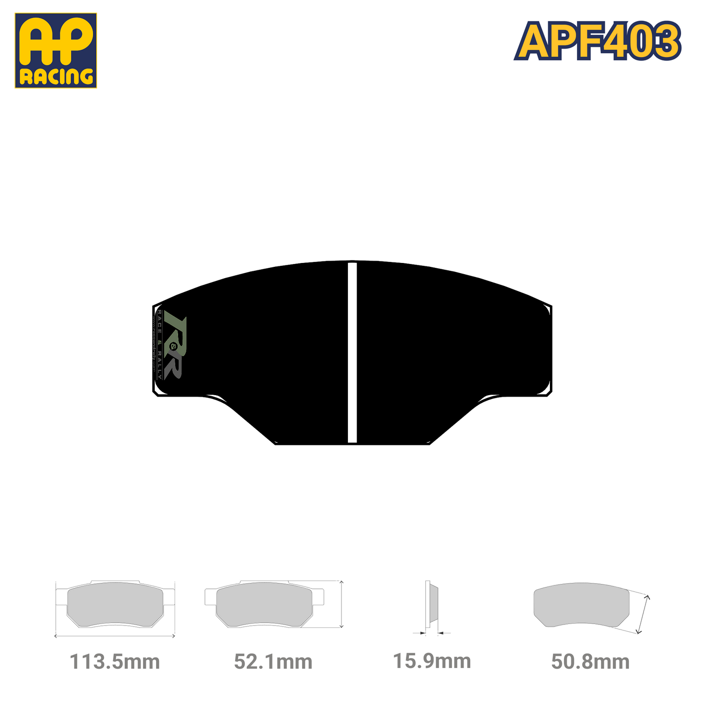 CP2340D51 Brake Pad Set - APF403 Compound - Race and Rally