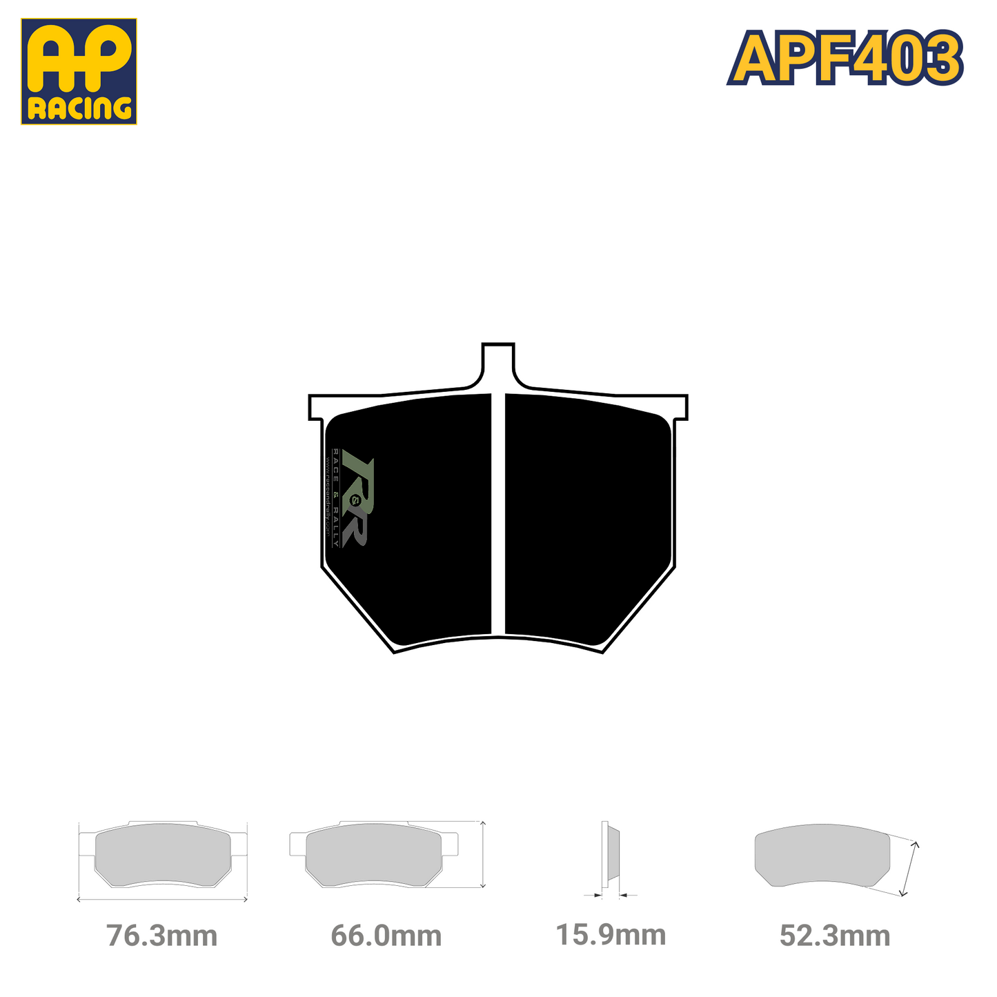 CP2372D52 Brake Pad Set - APF403 Compound - Race and Rally
