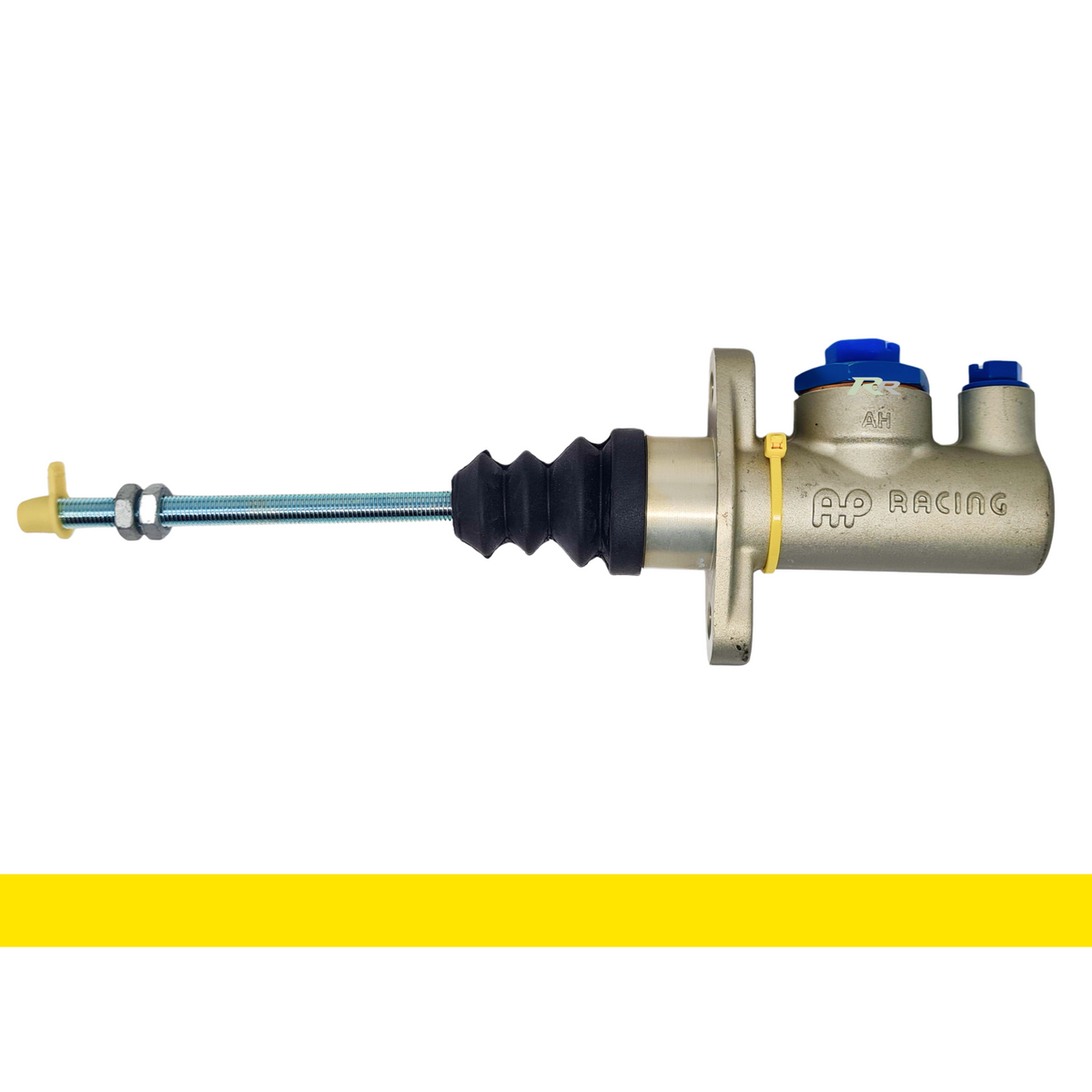 AP Racing CP2623 flange mounted master cylinder with imperial hydraulic threads, shown in a detailed technical view.
