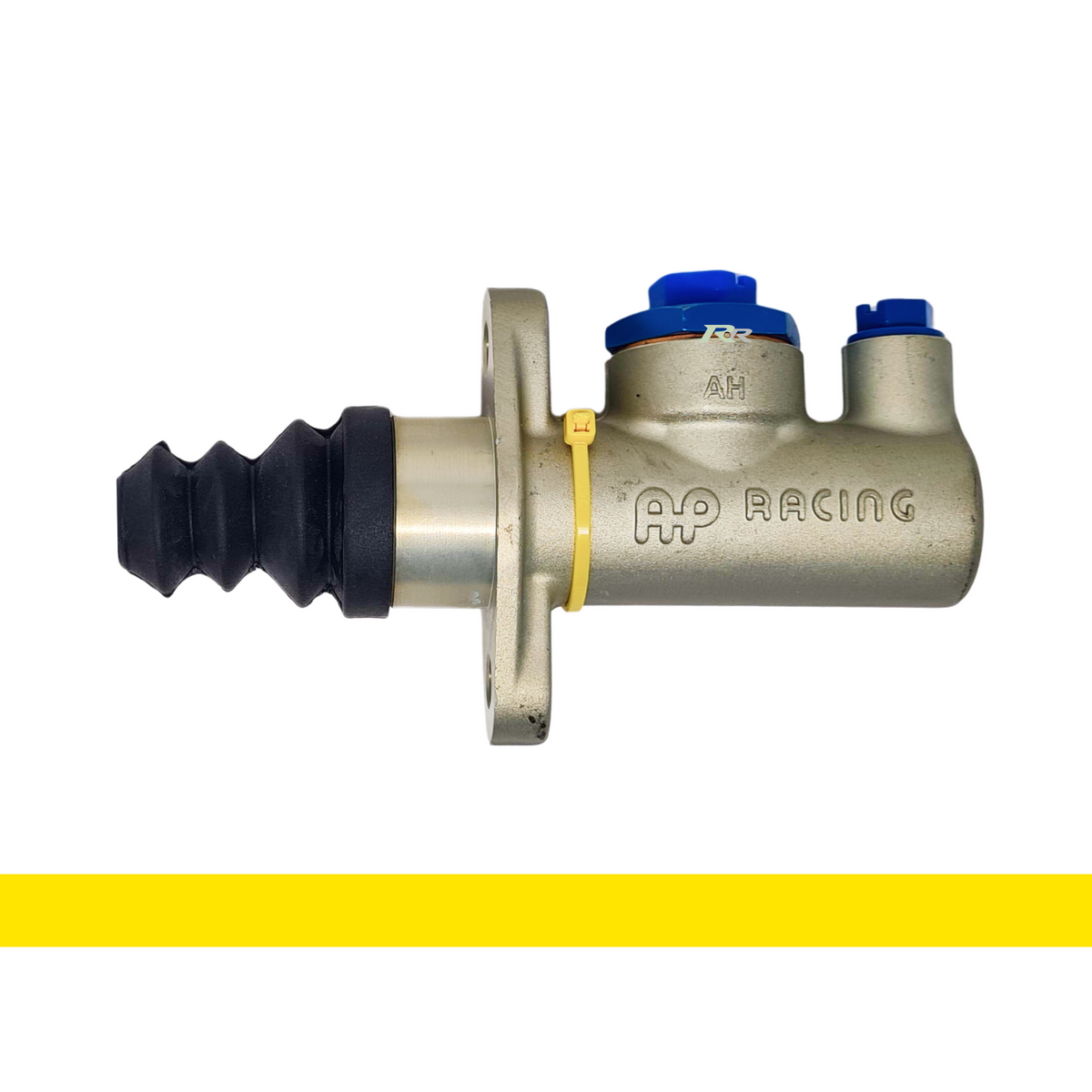 AP Racing CP2623 flange mounted master cylinder with imperial hydraulic threads, shown with detailed metal surface and mounting features.