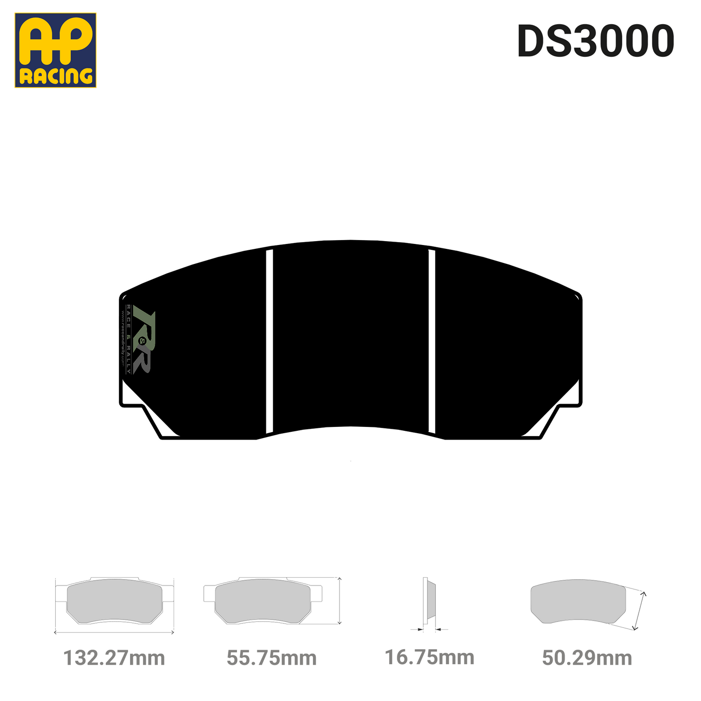 CP3215D50 Brake Pad Set - (R) DS3000 Compound - Race and Rally