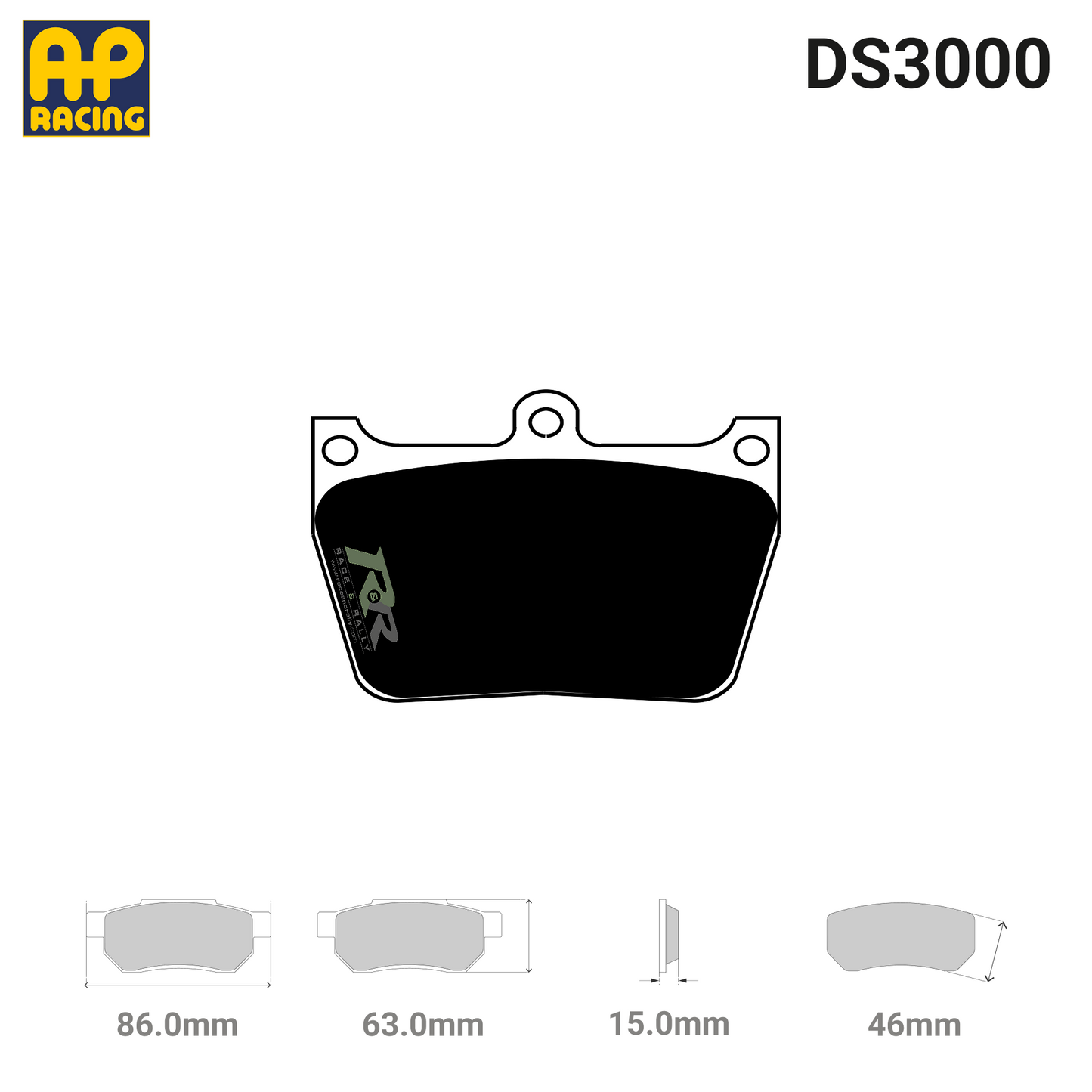 CP5148D46 Brake Pad Set - (R) DS3000 Compound - Race and Rally