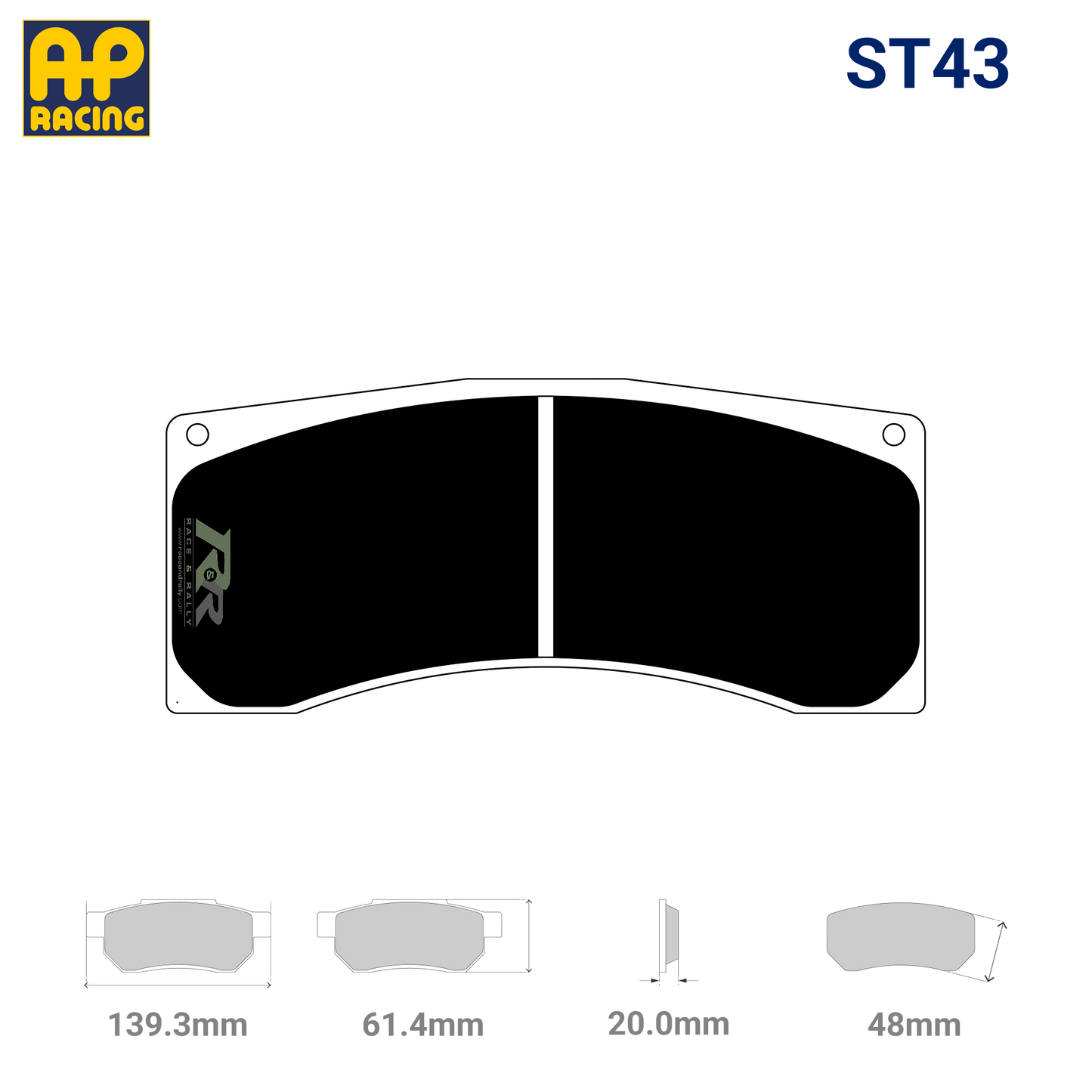 CP5788D48 Brake Pad Set - ST43 Compound - Race and Rally