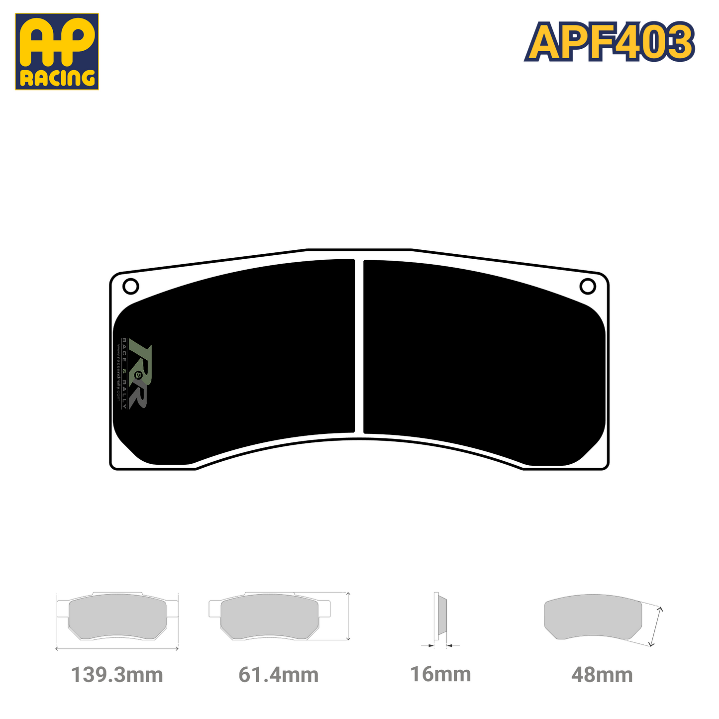CP6820D48 Brake Pad Set - APF403 Compound - Race and Rally