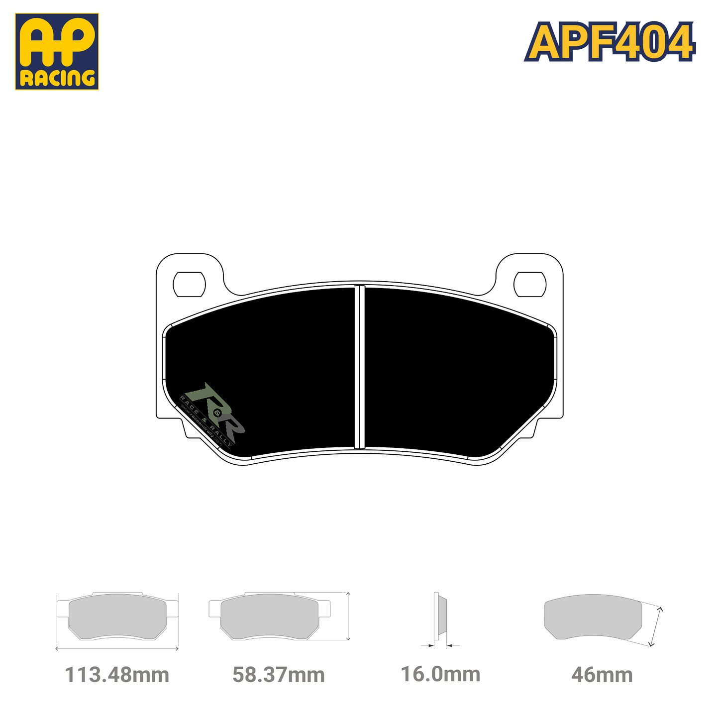 CP7600D46 Brake Pad Set - APF404 Compound - Race and Rally