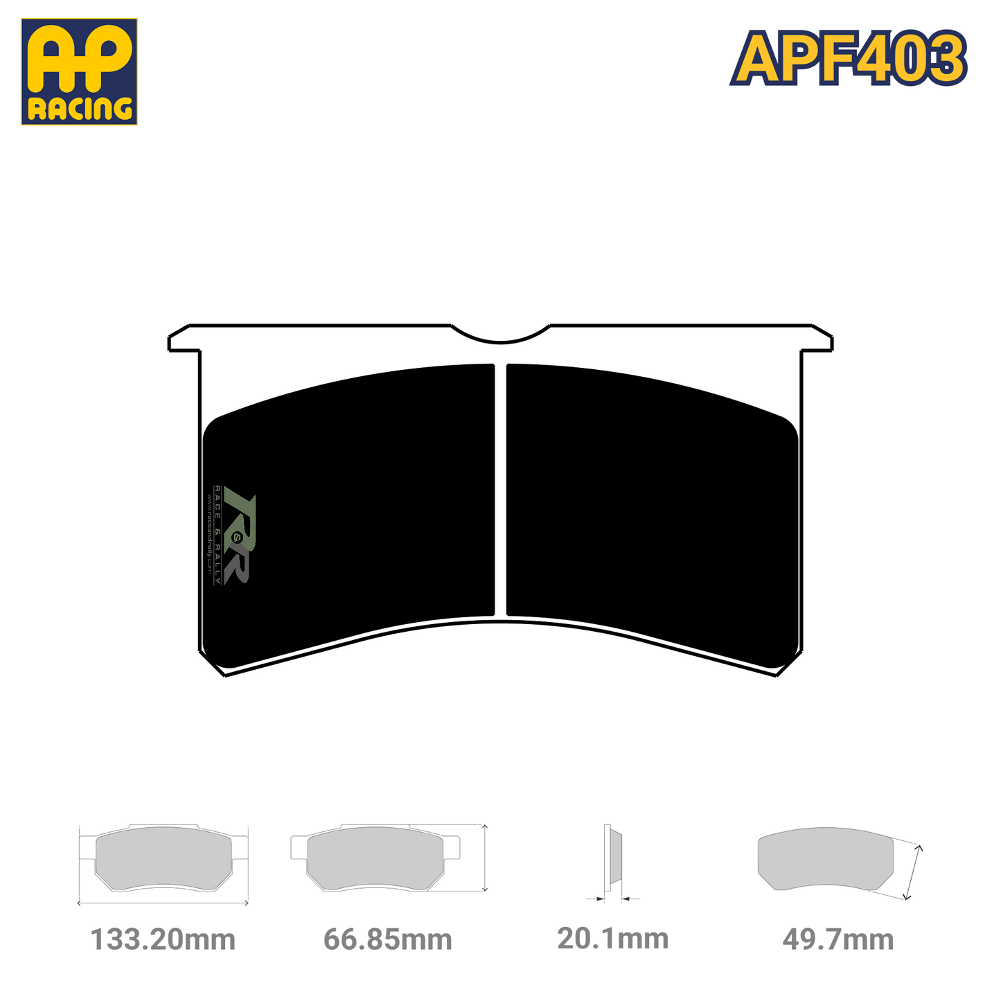 CP8250D50 Brake Pad Set - APF403 Compound - Race and Rally