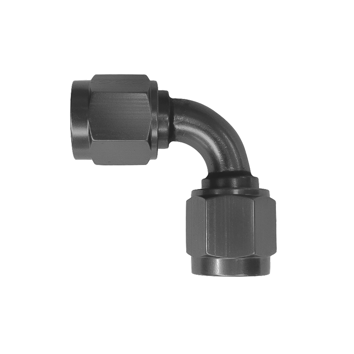 90° swept female to female swivel adaptor - JIC - Race and Rally