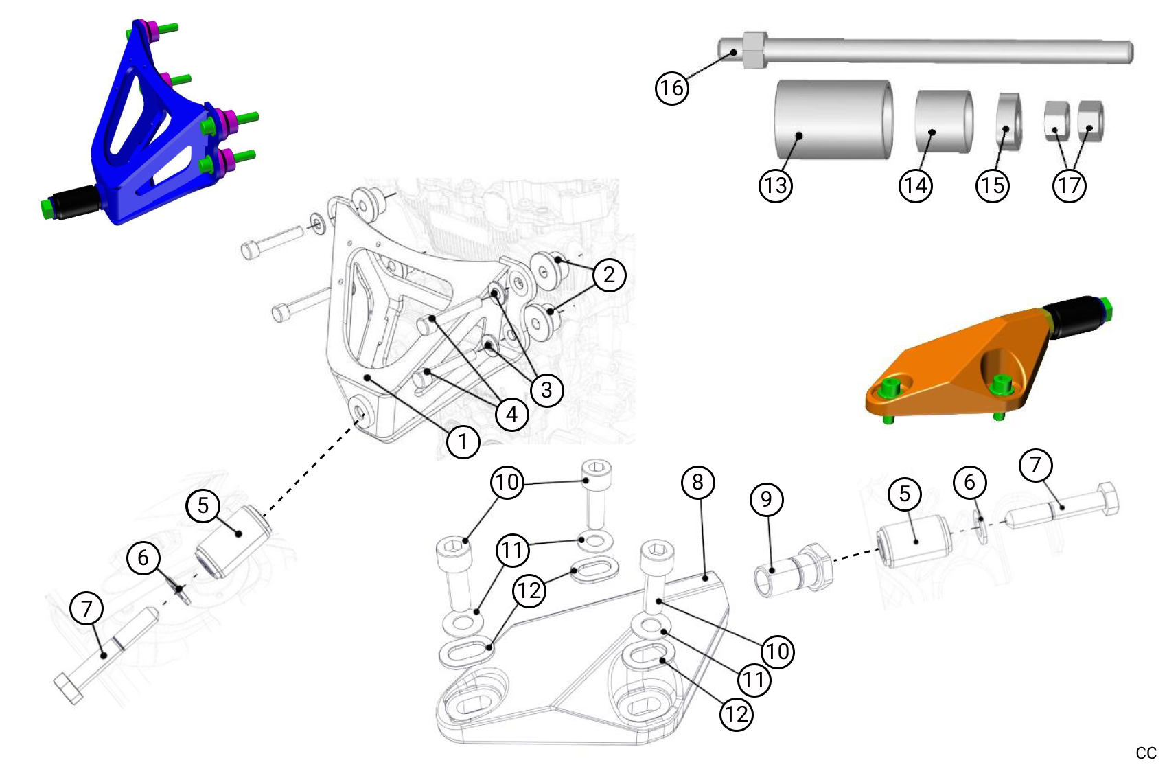 D11 - Engine & Gearbox Mounts - Race and Rally