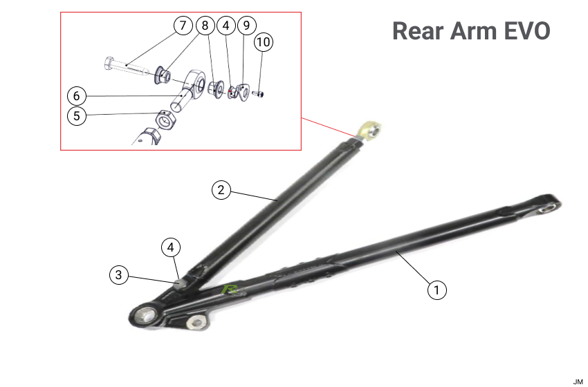 E22 - Rear Wishbone - EVO - Race and Rally