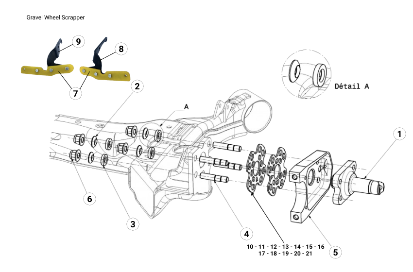 E22 - Rear Axel Spindle - Race and Rally