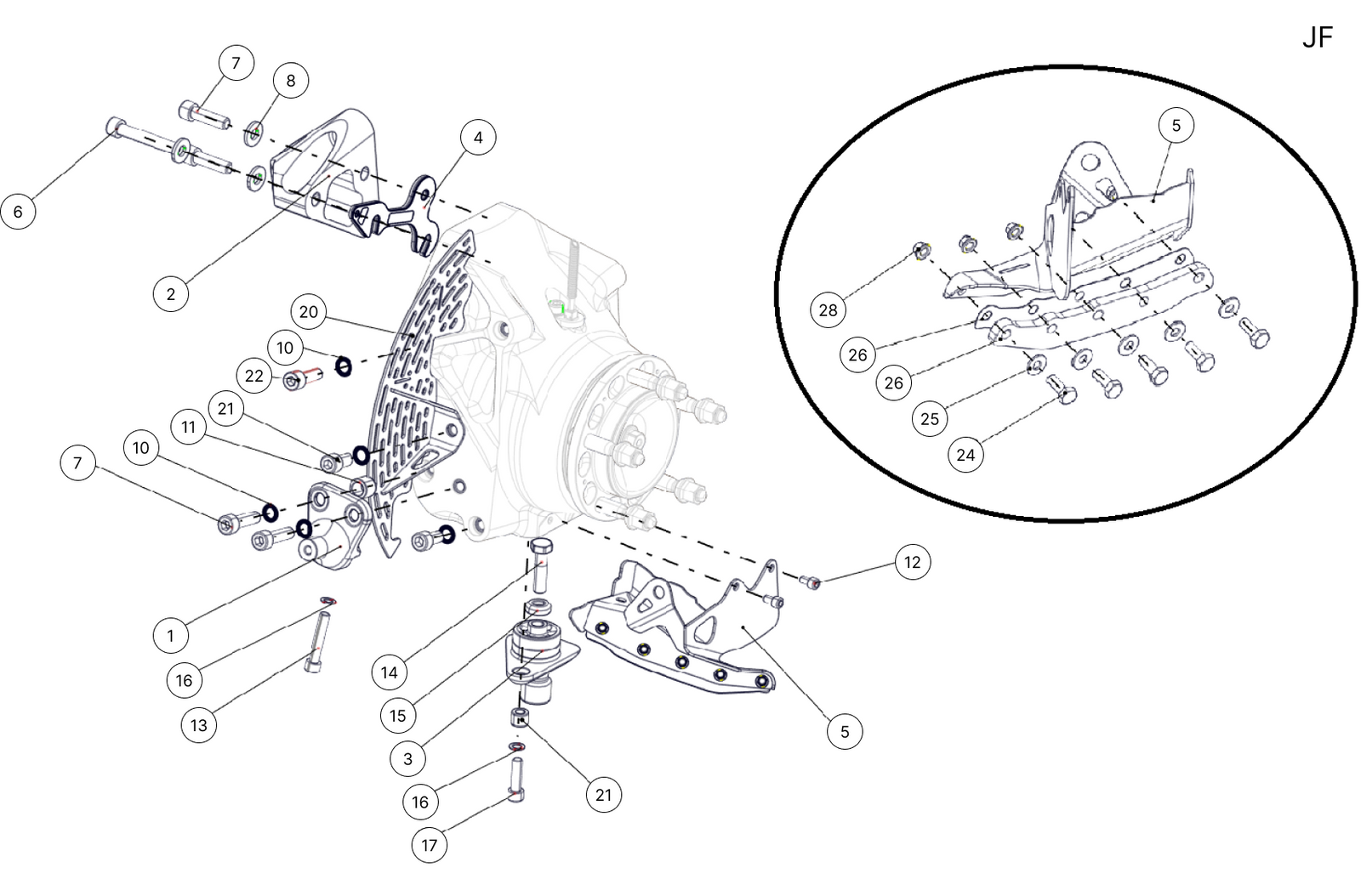 E24 - Rear Upright Gravel - Race and Rally