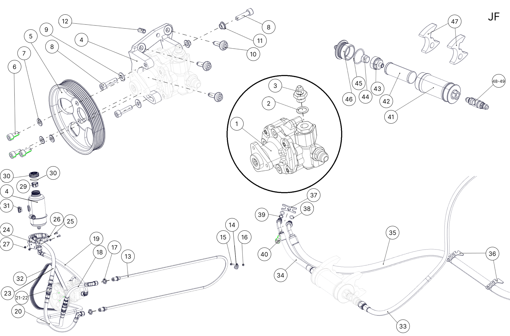 E42 - Power Steering Pump - Race and Rally