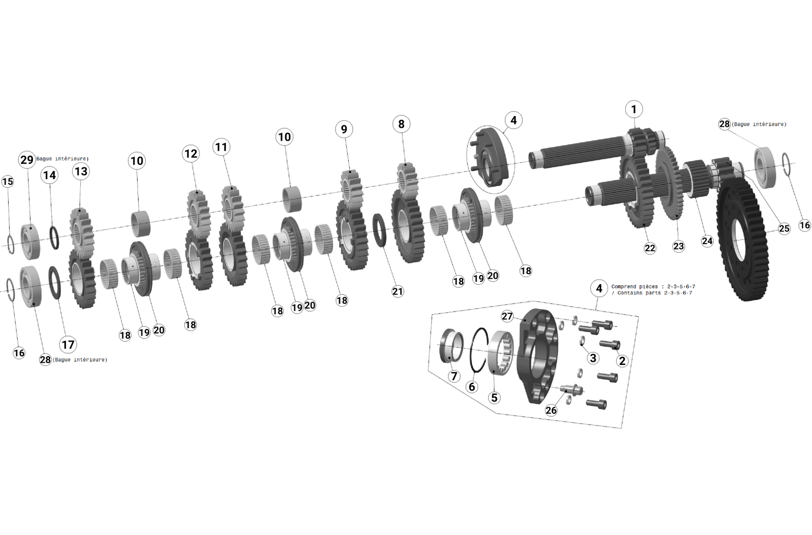 Primary & Secondary Line (ETV Gearbox Parts) - Race and Rally