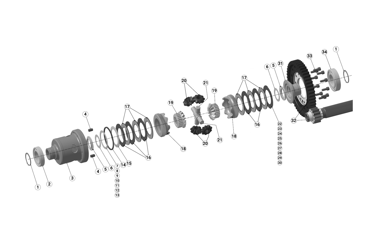 Self Locking Differential (ETV Gearbox Parts) - Race and Rally