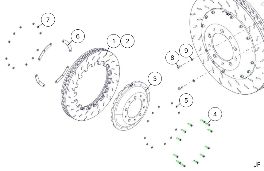F11 - F31 - Front Rear Brake Discs - Race and Rally