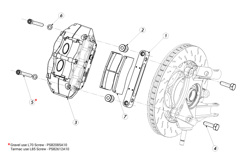 F21 - Front Brake Caliper - Race and Rally