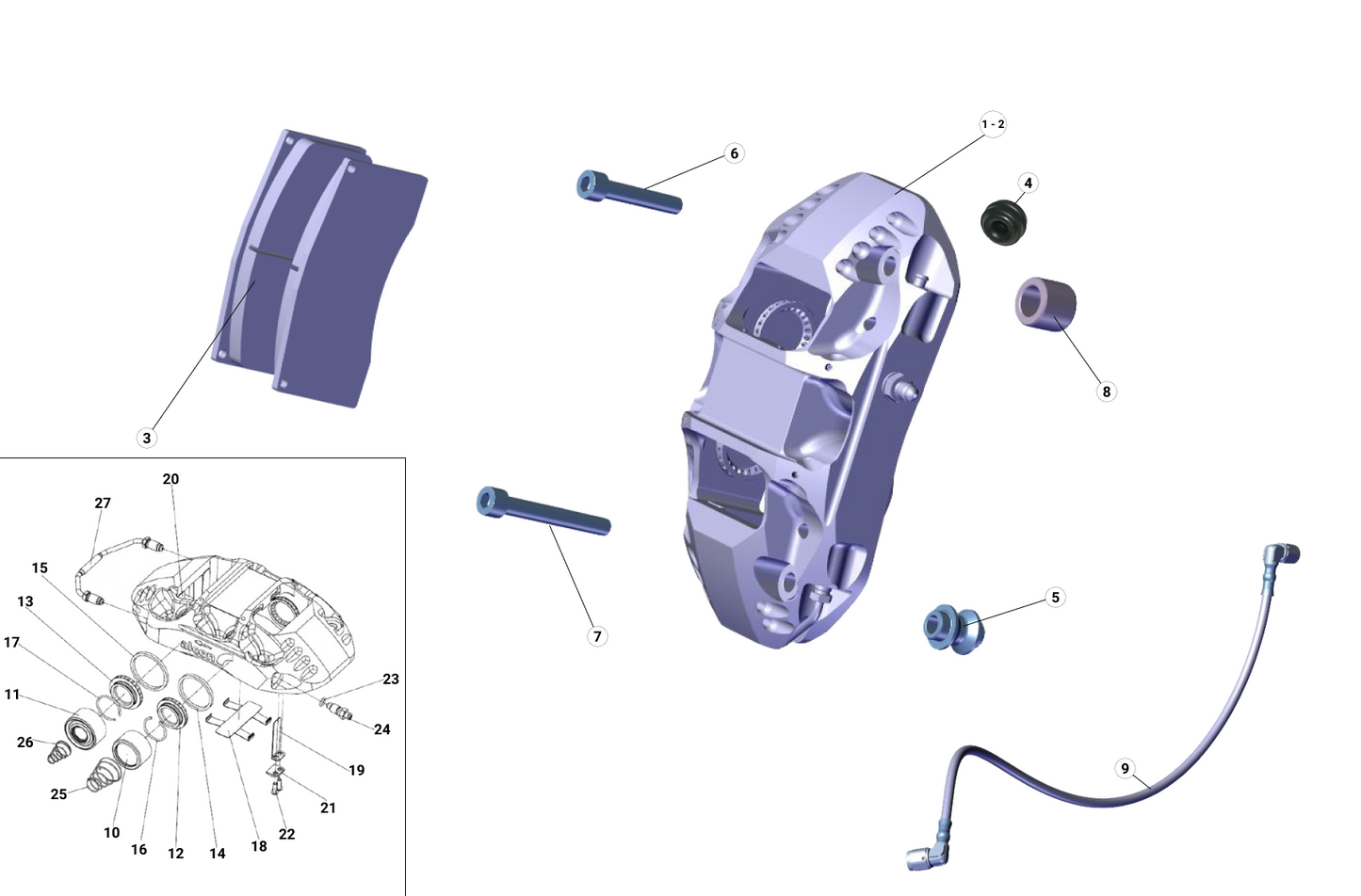 F21 - Gravel Brake Caliper - Race and Rally