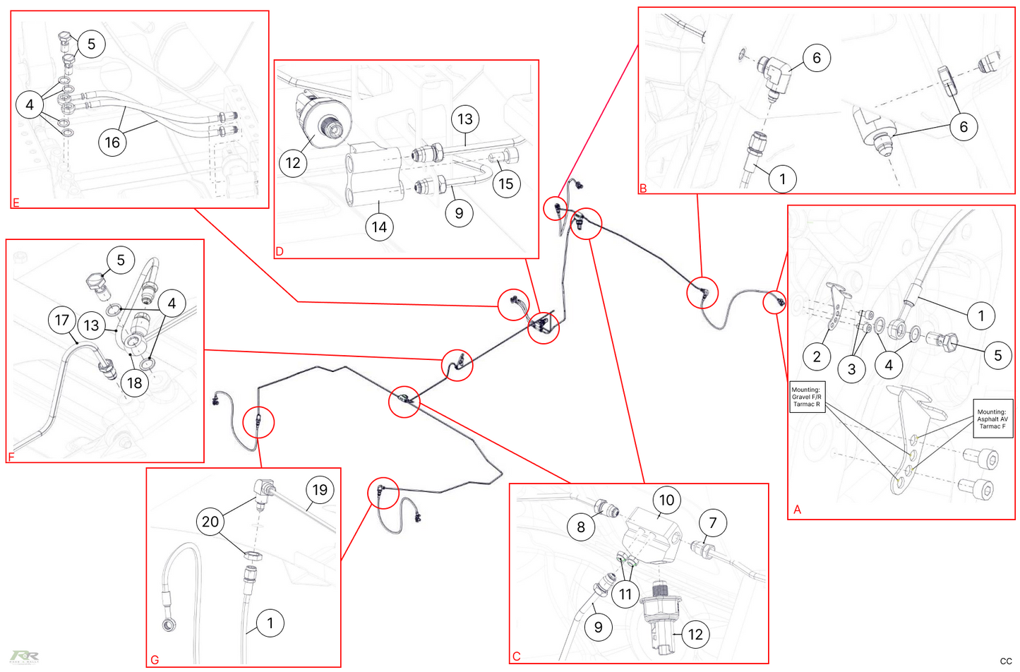F63 - Brake Circuit - Race and Rally
