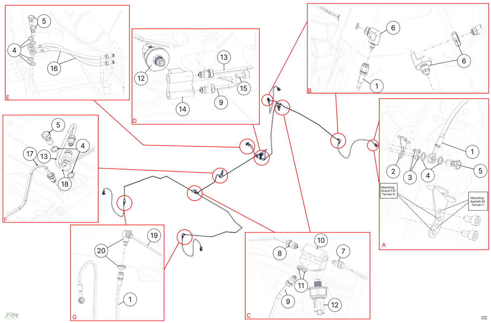 F63 - Brake Circuit - Race and Rally