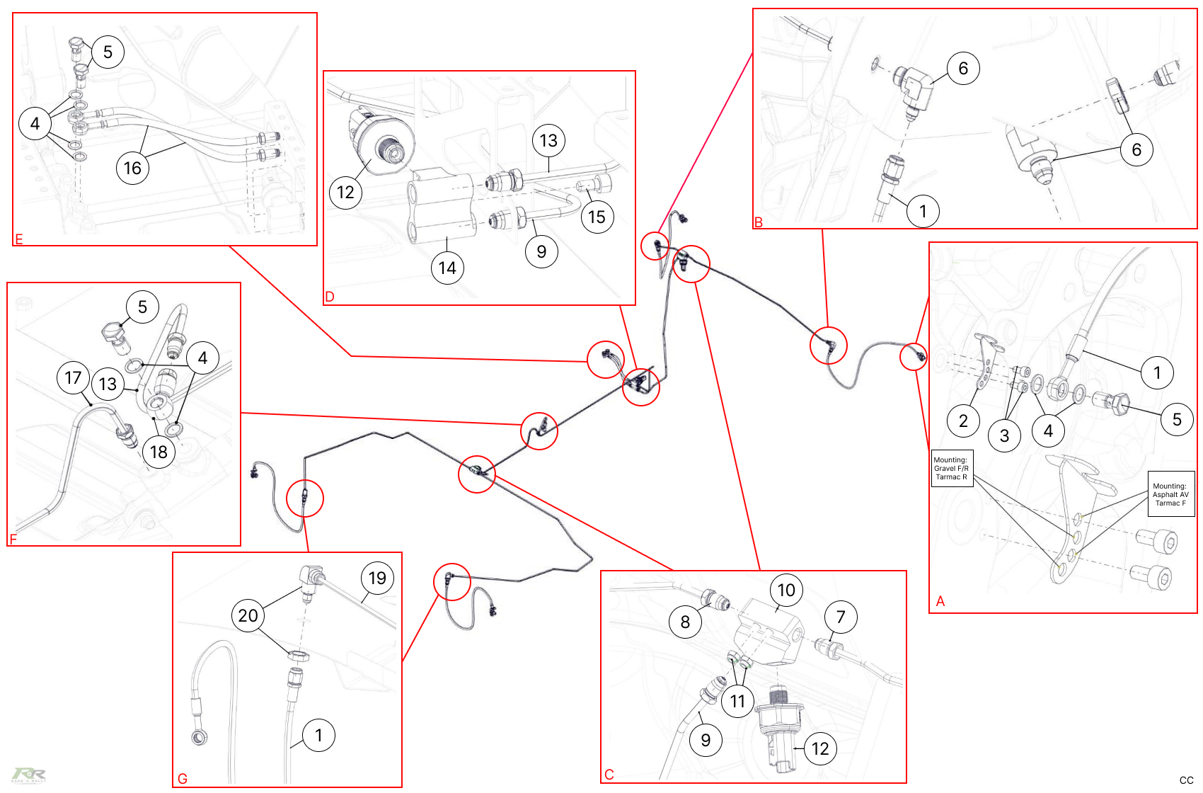 F63 - Brake Circuit - Race and Rally