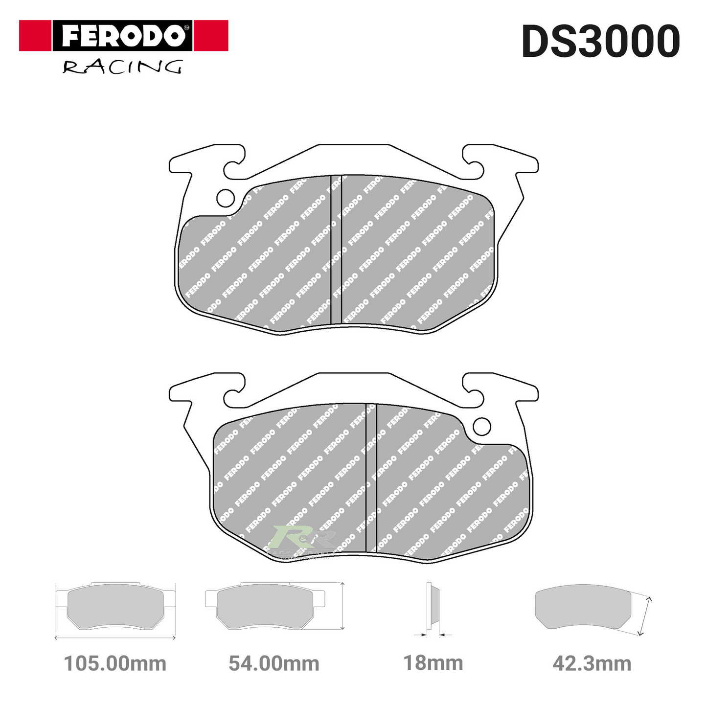 FCP393R - (R) DS3000 Brake Pads - Race and Rally