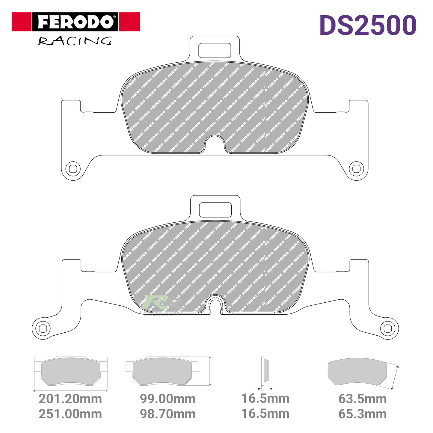 FCP4616H - (H) DS2500 Brake Pads - Race and Rally