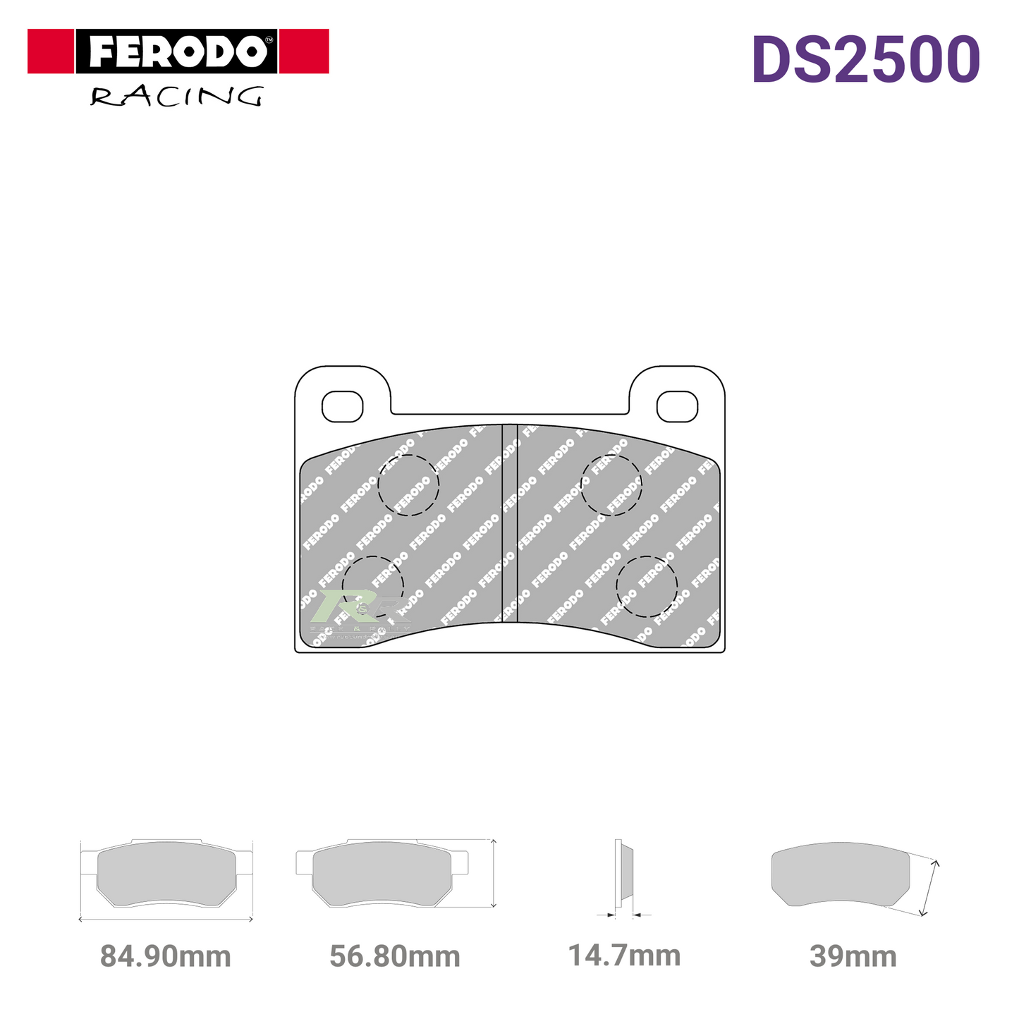 FCP461H - (H) DS2500 Brake Pads - Race and Rally